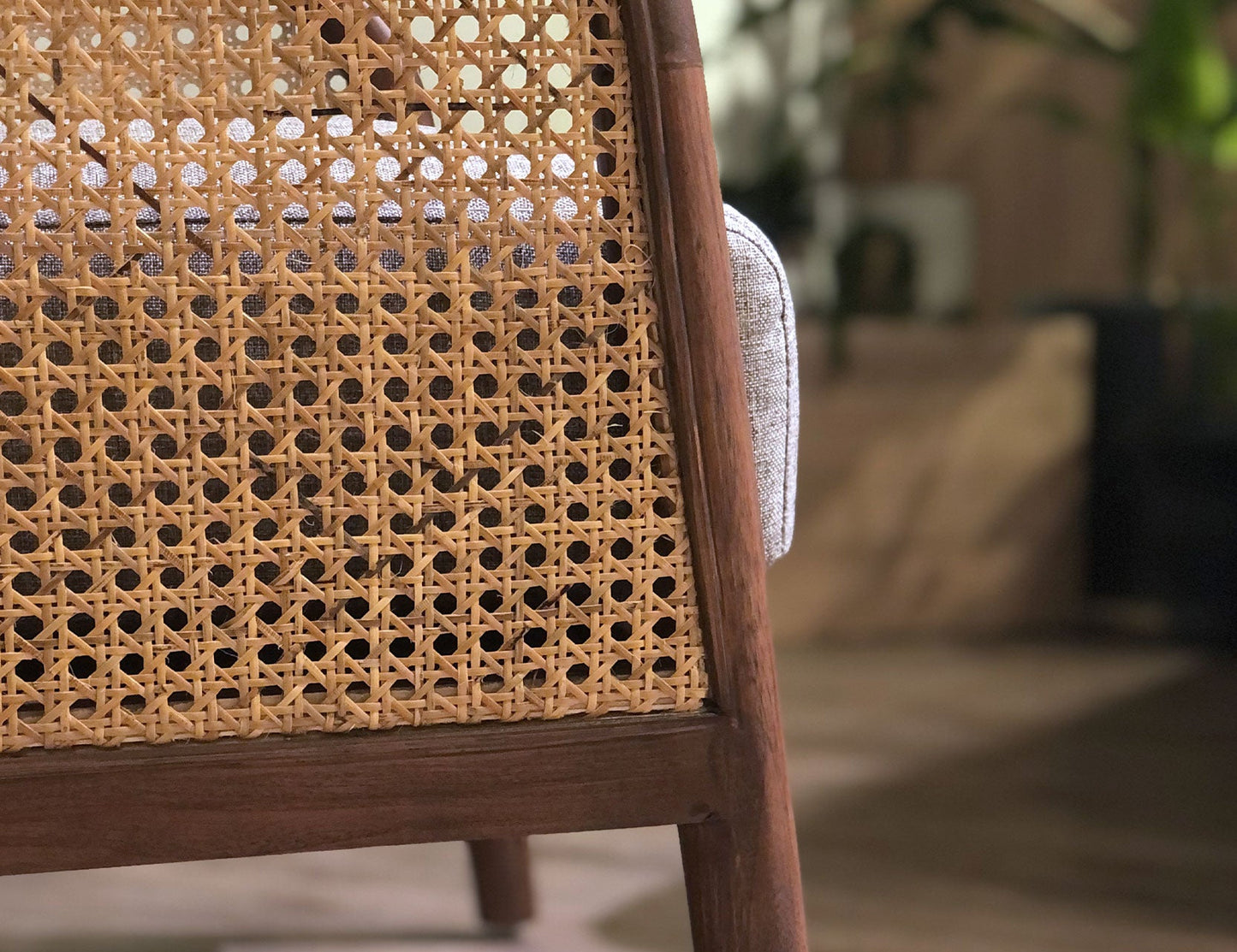Fauteuil en tissu rotin NASH