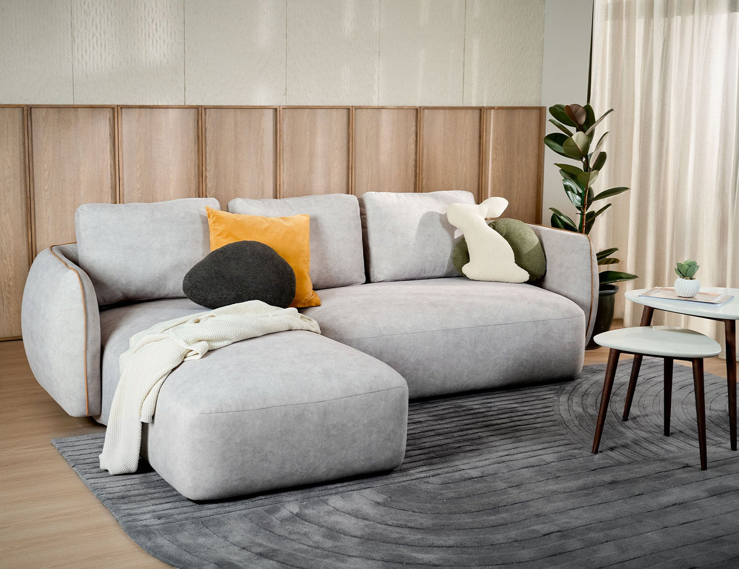 Canapé modulable ROND en tissu déhoussable