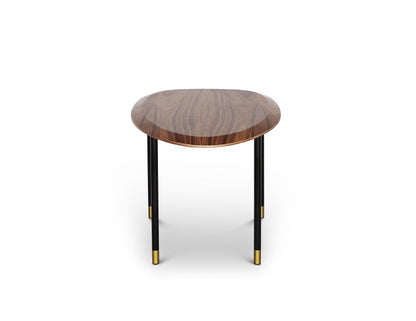 Table basse CELADON avec pieds en acier à pointes dorées