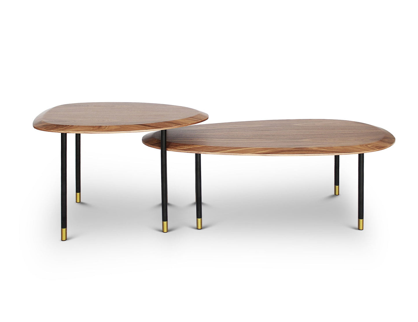 Table basse CELADON avec pieds en acier à pointes dorées