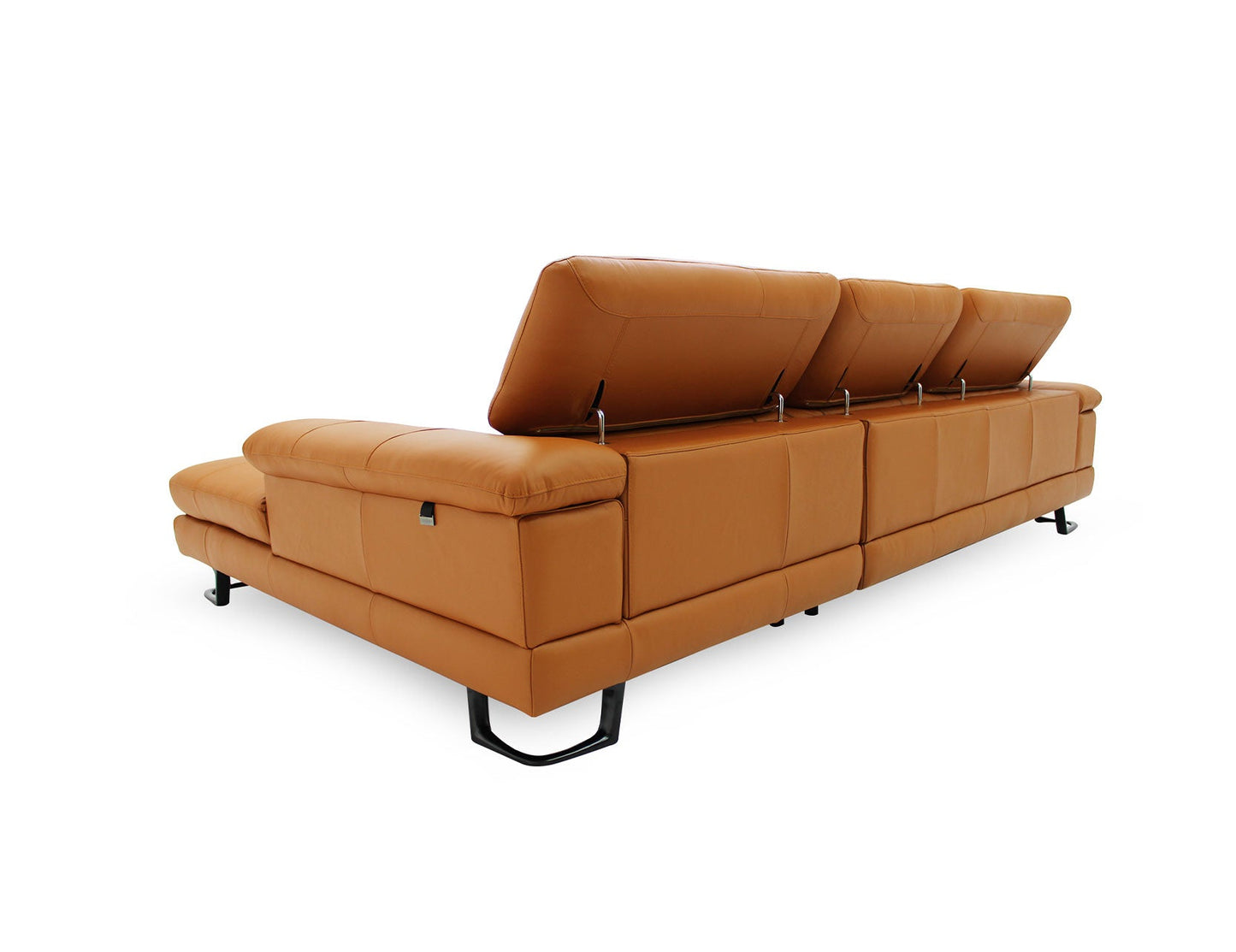 Canapé modulaire en cuir avec appui-tête réglable KORUS
