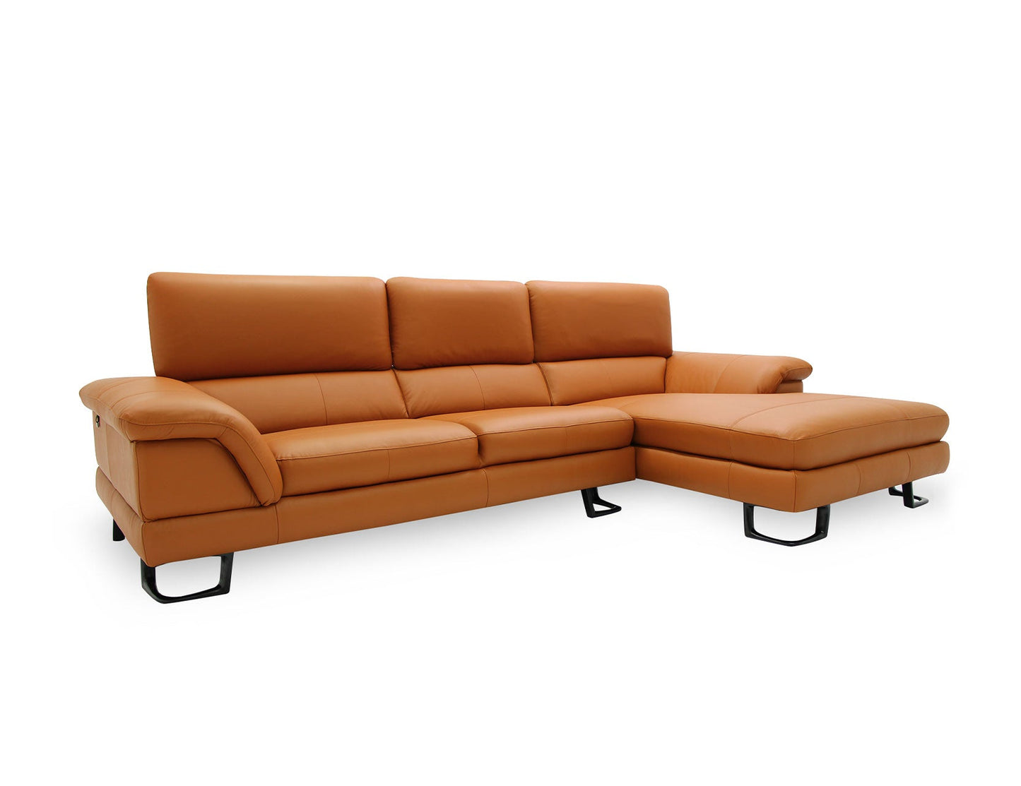 Canapé modulaire en cuir avec appui-tête réglable KORUS