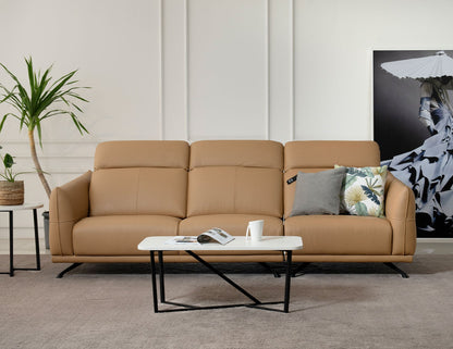 Canapé modulaire en cuir avec appui-tête réglable ETTA
