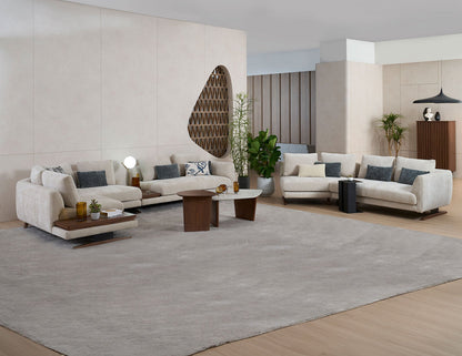 Grand canapé modulaire en tissu EVITA avec housses de coussin amovibles