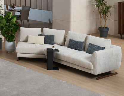 Grand canapé modulaire en tissu EVITA avec housses de coussin amovibles