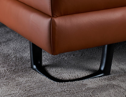 Canapé modulaire en cuir avec appui-tête réglable KORUS