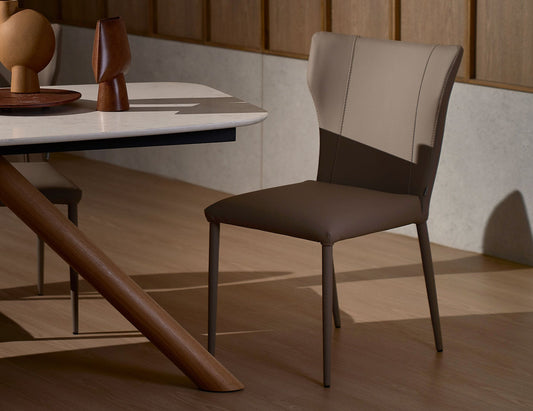 Chaise de salle à manger en cuir FOIL