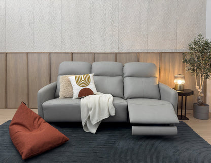 Canapé inclinable modulaire motorisé tout cuir HOMER