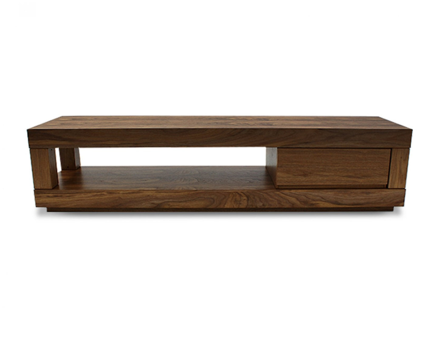 Console TV avec rangement en noyer MAX