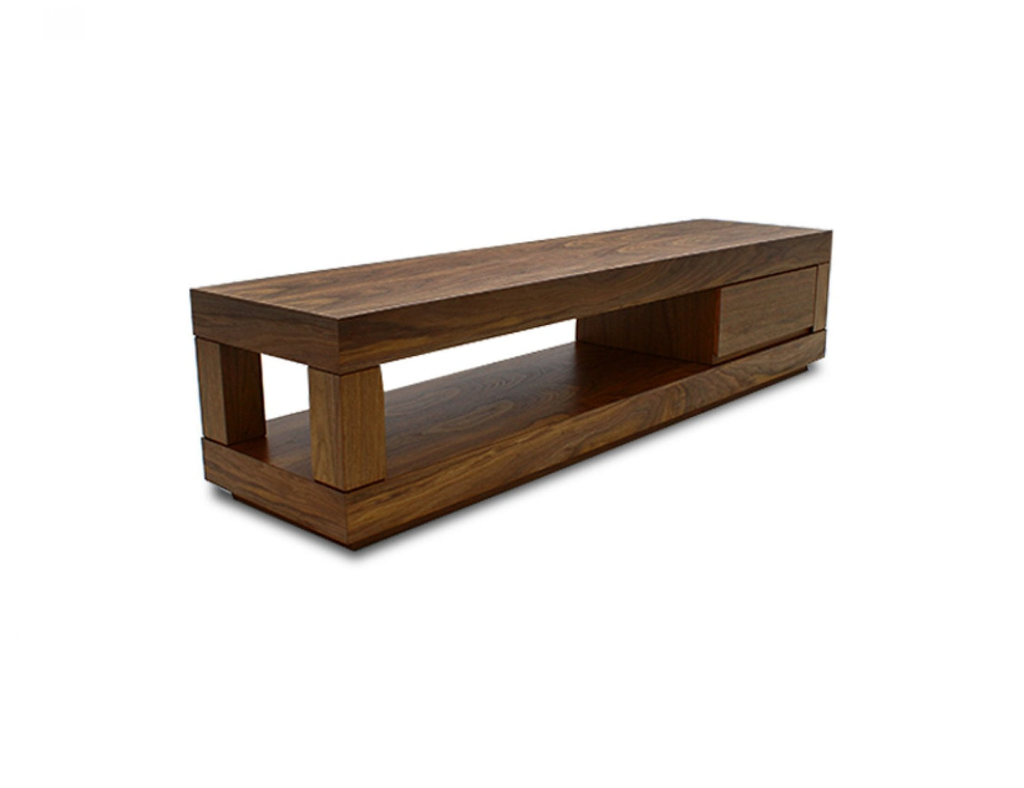 Console TV avec rangement en noyer MAX