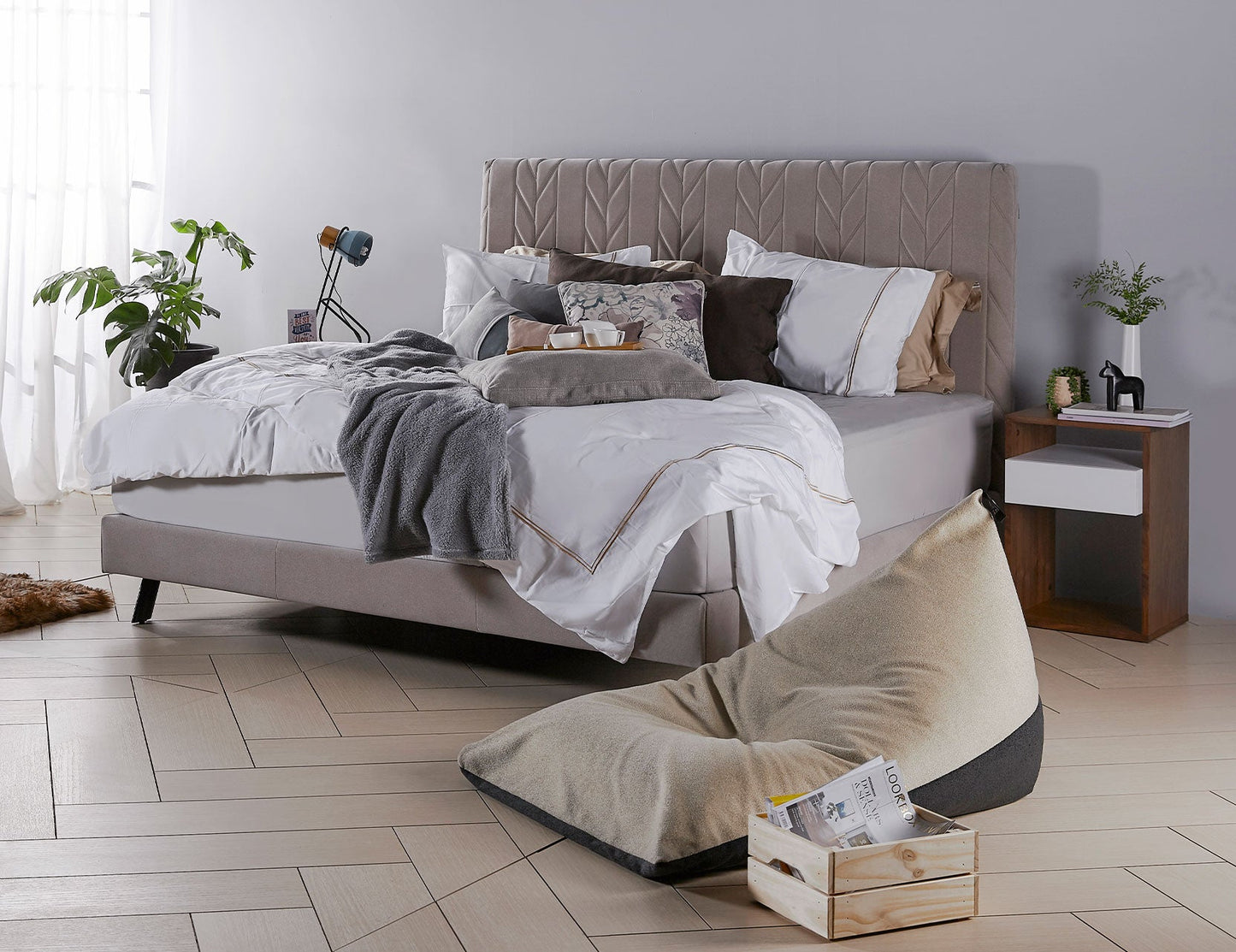 Cadre de lit matelassé RIBB FabricGard
