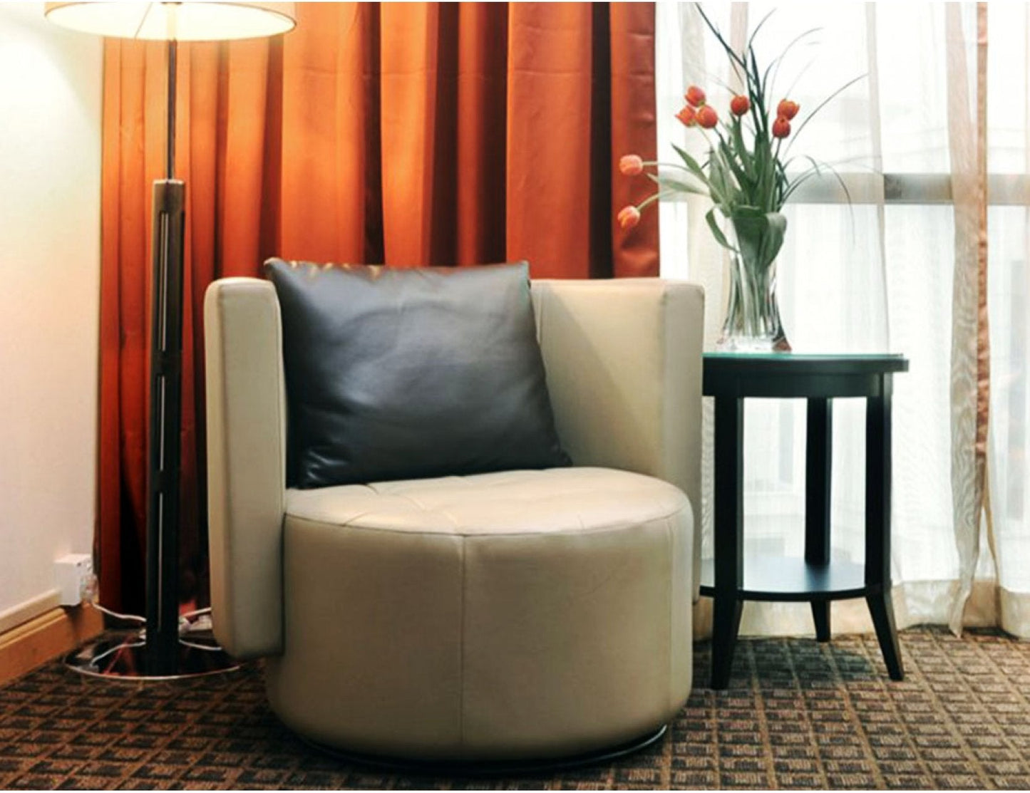 Fauteuil pivotant en similicuir CLUB