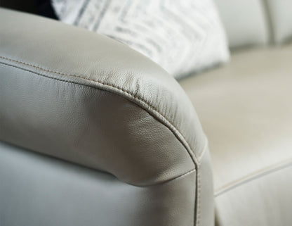 Canapé inclinable motorisé en cuir VISO avec appui-tête réglable