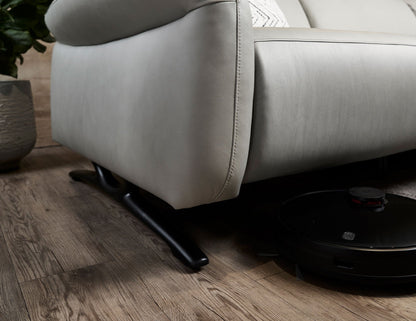 Canapé inclinable motorisé en cuir VISO avec appui-tête réglable